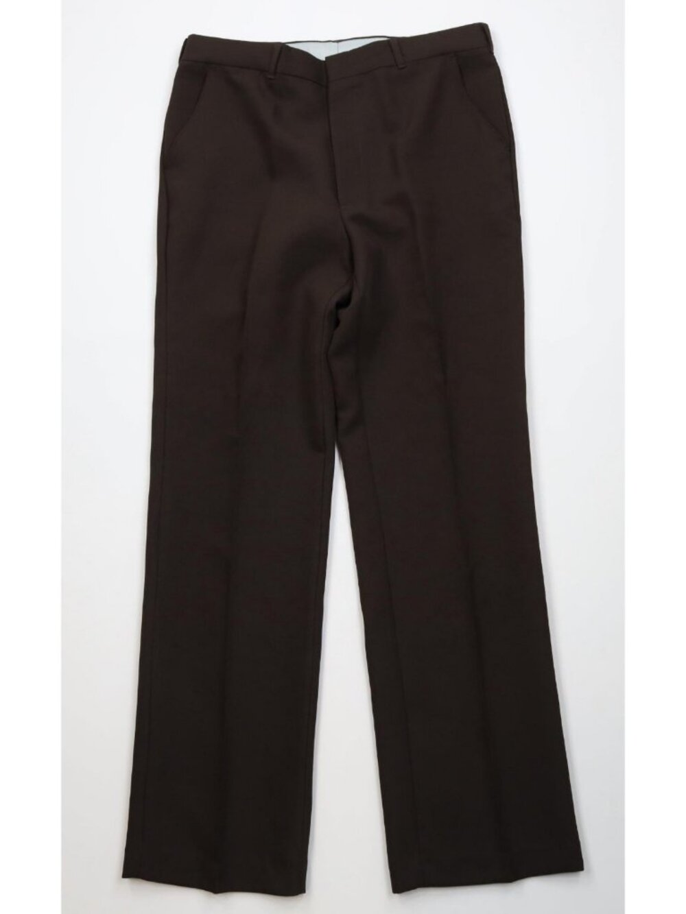 Vintage 70s Streetwear Mens 34x33 Knit Flared Wide Leg Chino Pants Brown USA
